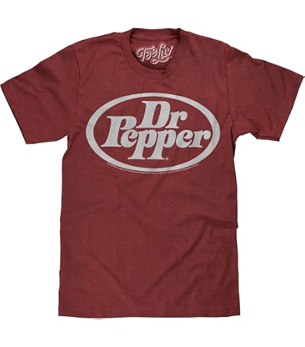 Amazon.com: Tee Luv Men's Distressed Dr Pepper Logo Shirt, Heather