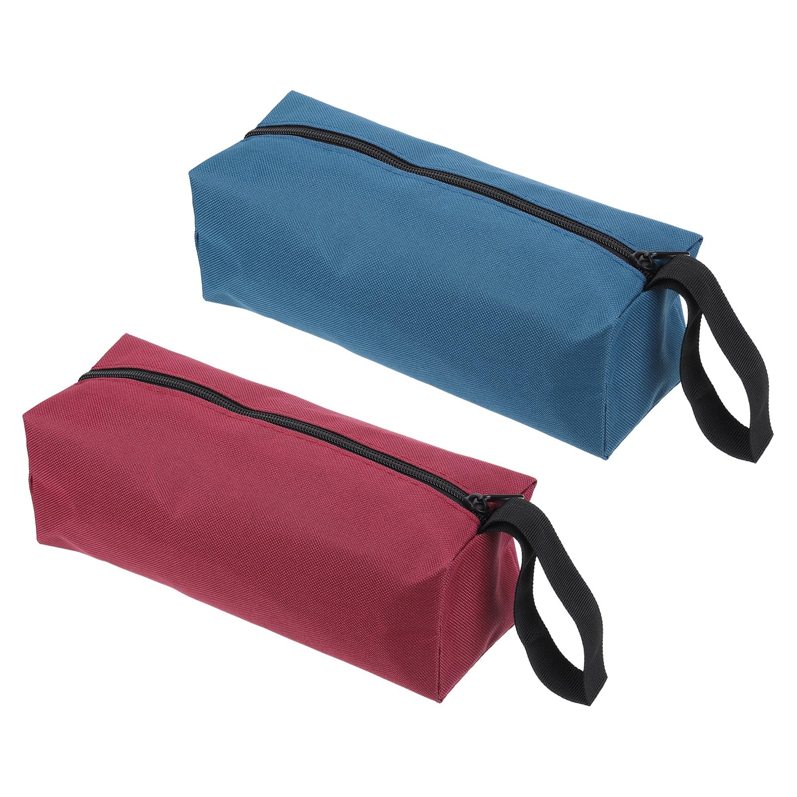 PATIKIL 10" Zipper Tool Pouch, 2 Pack Multipurpose Tool Bag Waterproof Tote Bag Storage Organizer for Screwdrivers Pliers, Blue Red