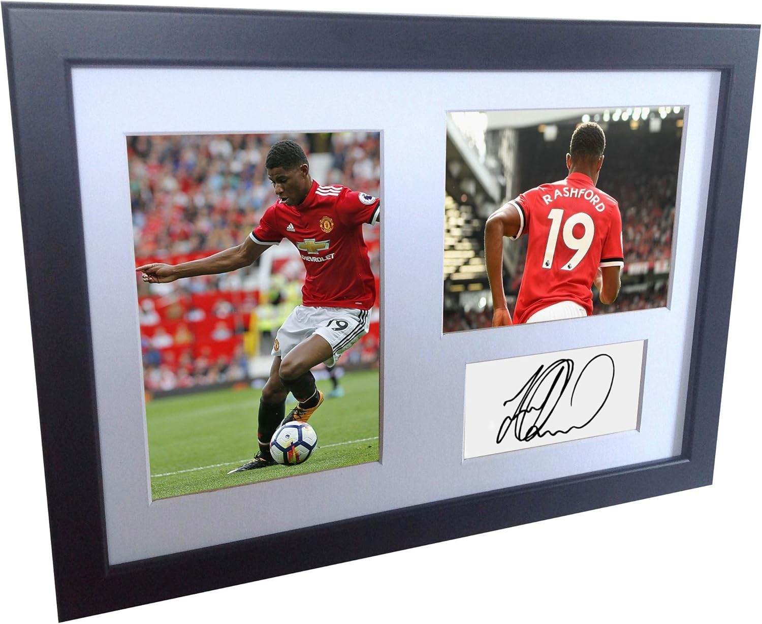 Photographs - Signed Marcus Rashford Manchester United Autographed Photo Photographed Picture Frame A4