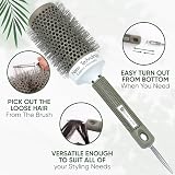 Beauty Carves Round Hair Brush 53mm Thermal Ceramic Nano Ionic Volume +2 Clips view 5