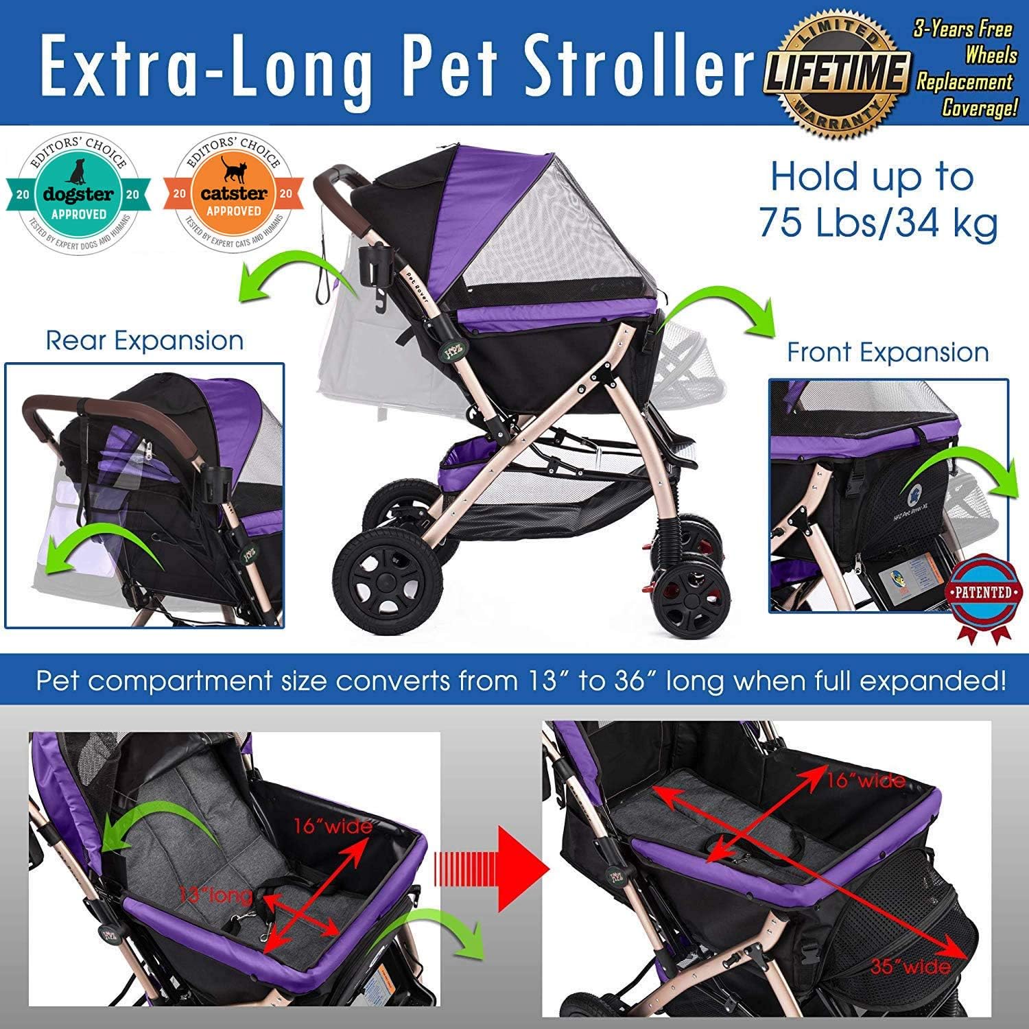 heavy duty pet stroller