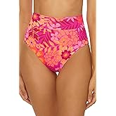 BECCA Women's Copacabana High Waist Bikini Bottom, Cheeky Coverage, Swimwear Separates