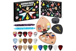 MOVINPE Guitar Picks Advent Calendar 2025 Christmas, 24 Days Guitar Picks for Acoustic Guitar, Electric Guitar, Bass Guitar