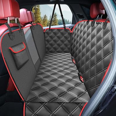 KYG Car Seat Cover Hammock with Side Protection 135 x 148 cm Red Black