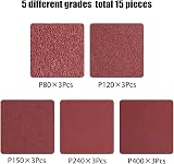 STEBRUAM 100 x 610 mm Sanding Belts 15 Pcs 80/120/150/240/400 Grains view 4