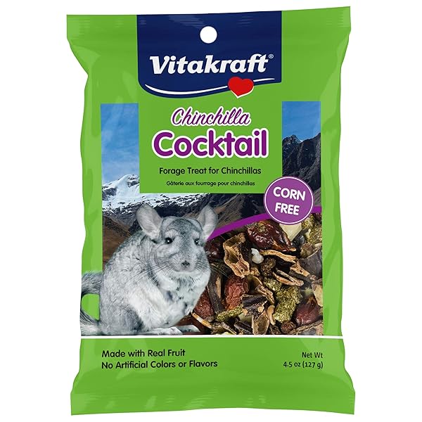 VITAKRAFT CHINCHILLA COCKTAIL MIXED FRUIT TREAT, 4.5 OUNCE POUCH