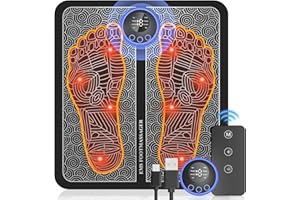 UVUBXT EMS Foot Massager for Neuropathy, Foot Massager Pad for Pain Plantar Relief, Muscle Relaxation, Portable EMS Foot Massager Mat,with Remote Control 8 Modes &19 Levels Foot Massager Stimulator