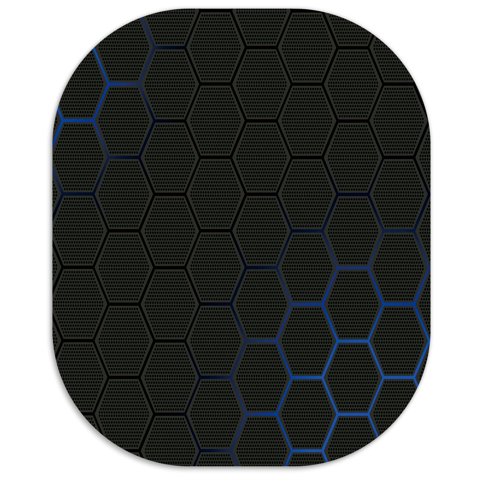 Photo 1 of Hauvie Small Mouse Pad 6 x 7 Inch, Black Checked Pattern, Oval Mini Mouse Pad with Non-Slip Rubber Base, Waterproof Compact Mouse Mat for Laptop Computer Keyboard Tray Home Office Travel