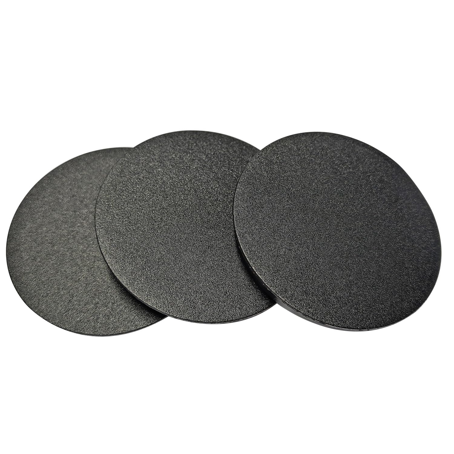 Qrity 3 PCS Plastic Button Plugs, 75mm Round Drill Hole Cover Caps, Snap on Type, Furniture Hole Caps, Black, for Cabinet Desk Table Chair Cupboard Wardrobe