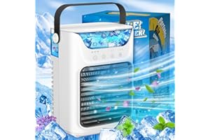 BRIVENNOR Portable Air Conditioners Fan, 3 Speed Fast Cooling Evaporative Air Cooler, LED Light Water Tank Personal Air Conditioner, USB Cooling Fan,Home, Bedroom