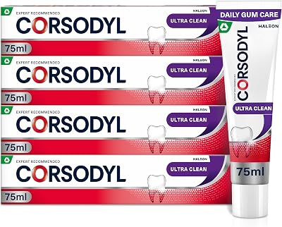 Corsodyl Toothpaste Multipack Ultra Clean 4 x 75ml Daily Gum Care