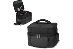 SPEQERK Carrying Case Compatible with ECOFLOW River 3, Portable Power Station Storage Bag with Side Zipper, Pocket ,Generator Covers for Outside (Black, For River 3)