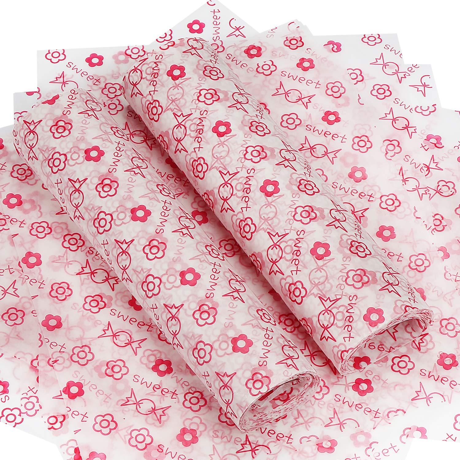 TsunNee Food Wrapping Paper, Wax Paper, Cake Wrappers, Gift Wrapping Paper for Crafting Cheese, 9.8 x 8.6inches, 100-Pack