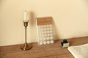 MUUFAZA Wax Dots Candles and Candle Holders,Candle Adhesive,Candle Sticky dots, Candle Accessories - (1 Pack,28 Dots)