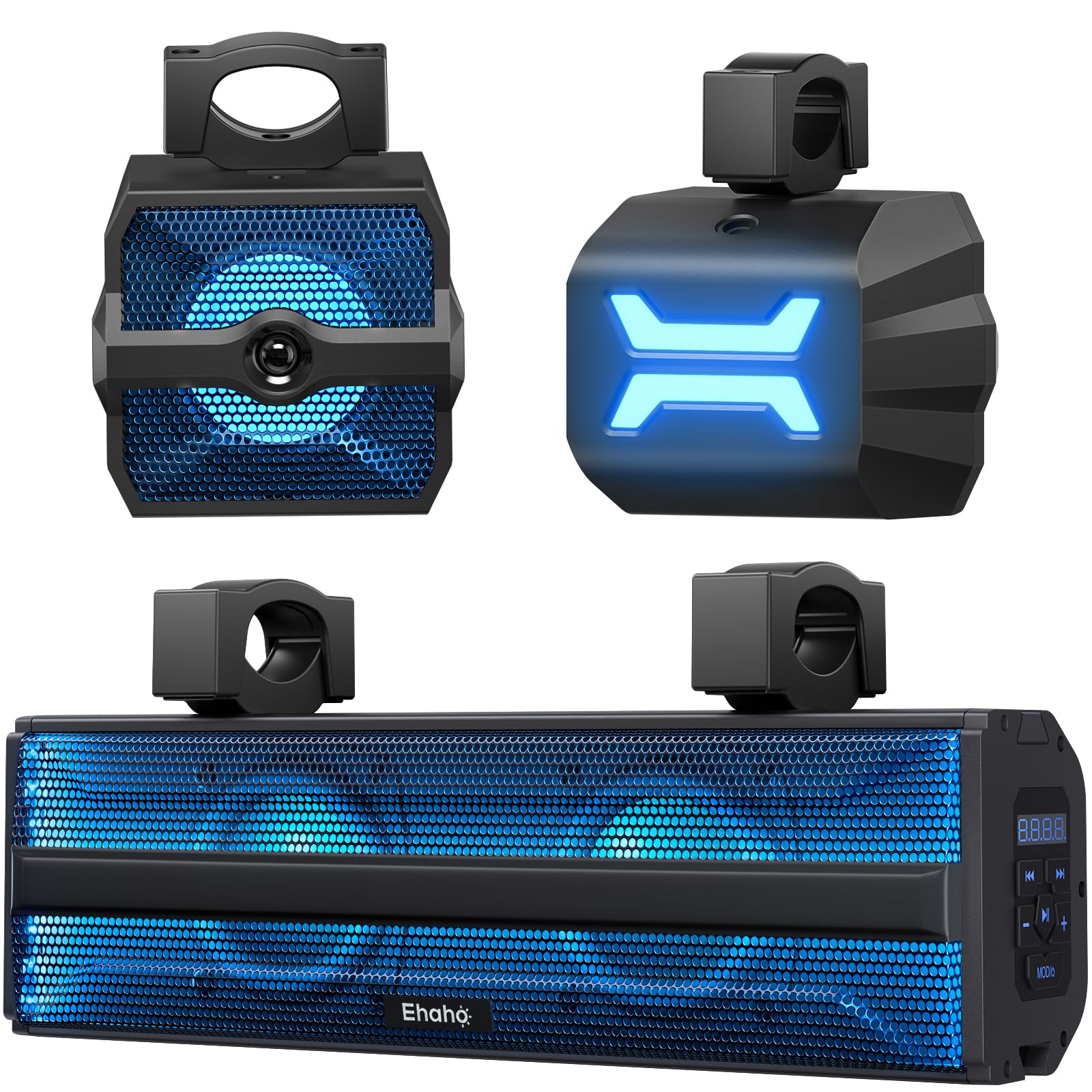 Ehaho 2.1CH Stereo UTV Sound Bar (Subwoofer) and