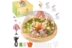 Make Your Own Night Light,Rabbit DIY Kits for Girls,Bunny Toys for Kids Ages 4-8,Arts and Crafts Lamp Project for Girls(USB U