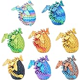 Mydhall 8PCS 3D Printed Dragon Eggs with Baby Dragon Inside Easter Basket Stuffers Christmas Tree Ornaments,Kids Toys & Gifts for Birthday,Home Decor (8pcs-Multicolor)