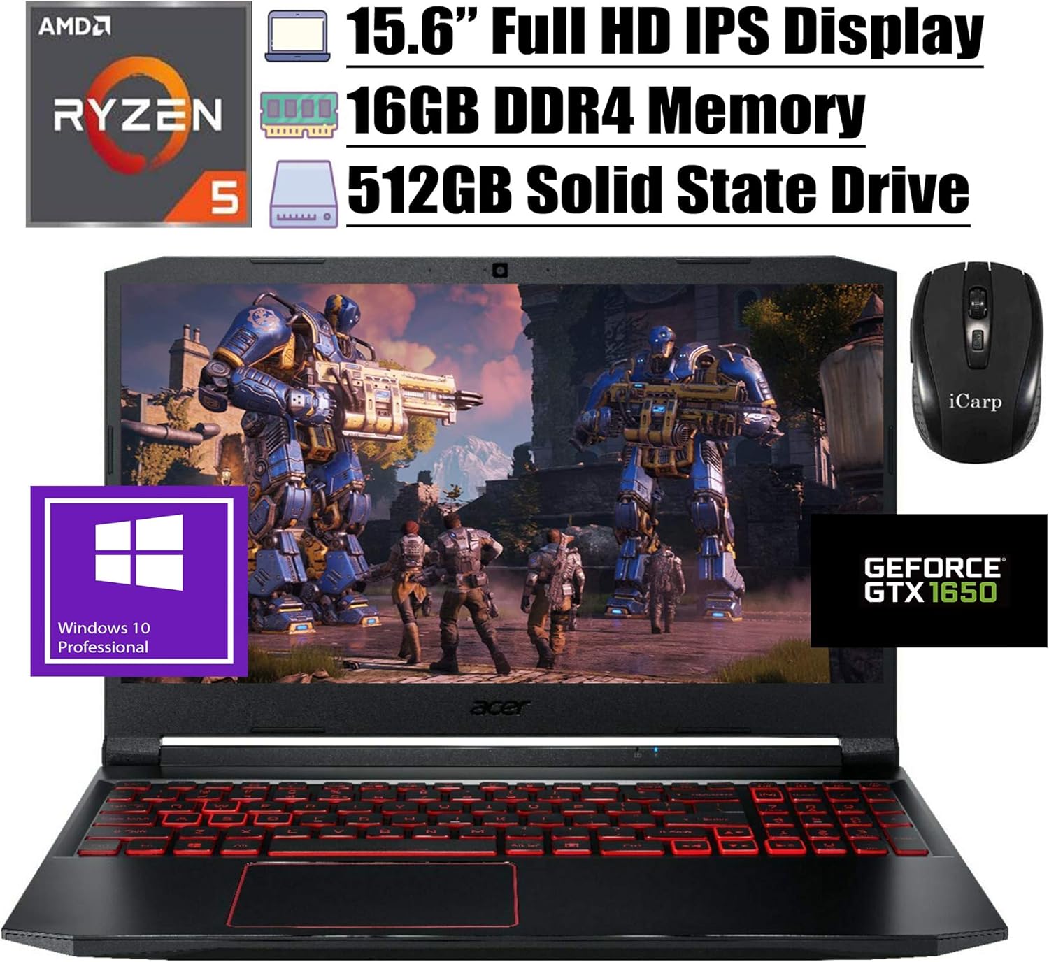2020 Flagship Acer Nitro 5 15 Gaming Laptop 15.6