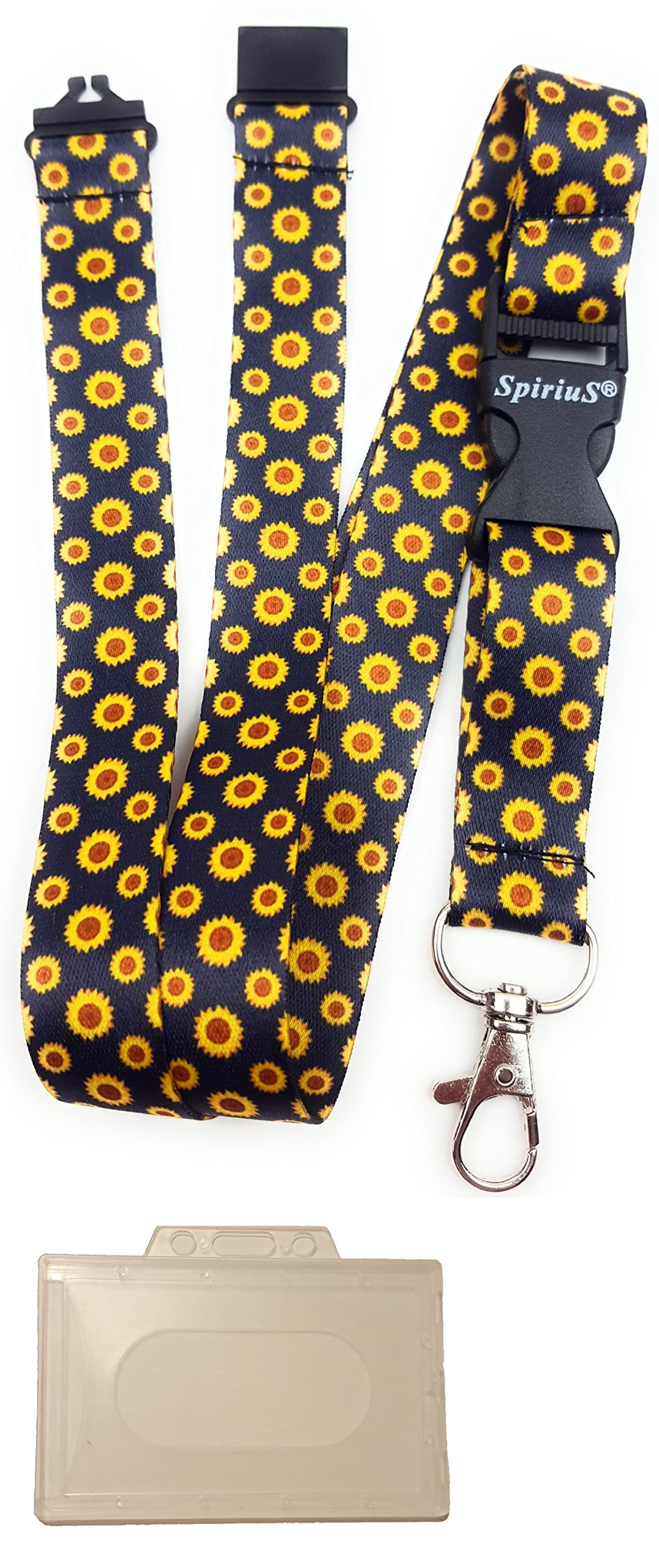 SpiriuS Lanyards with Plastic Badge Unique Styles Safety Clip Detachable Clip Features (Multi a)