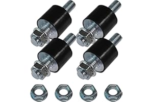 YIEHRNS M8 30x25mm Rubber Studs Shock Isolator Mounts Anti-Vibration Compatible with Split Heat/Water Pumps, Air Compressors, Harvester, Garage Motor, Generator, Gasoline Engines, Diesel Engines, DIY (4 Pack)