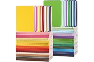 LABUK 90 Pack Pocket Notebooks, Small Notebook Bulk, 3.5"x5.5" Lined Notebooks, A6 Colorful Cover Journals 24 Sheets/48 Pages/24 Colors