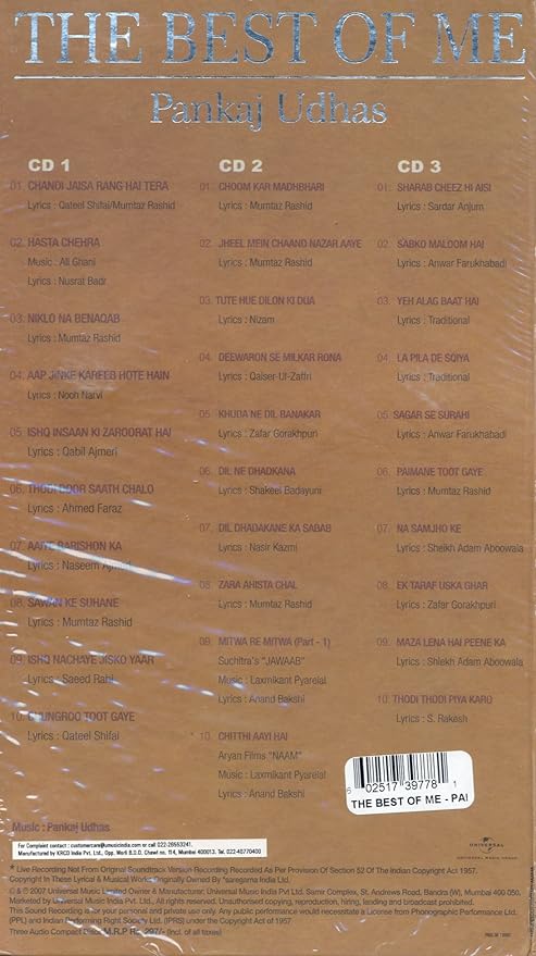 Buy The Best Of Me Pankaj Udhas Online At Low Prices In India Amazon Music Store Amazon In amazon in