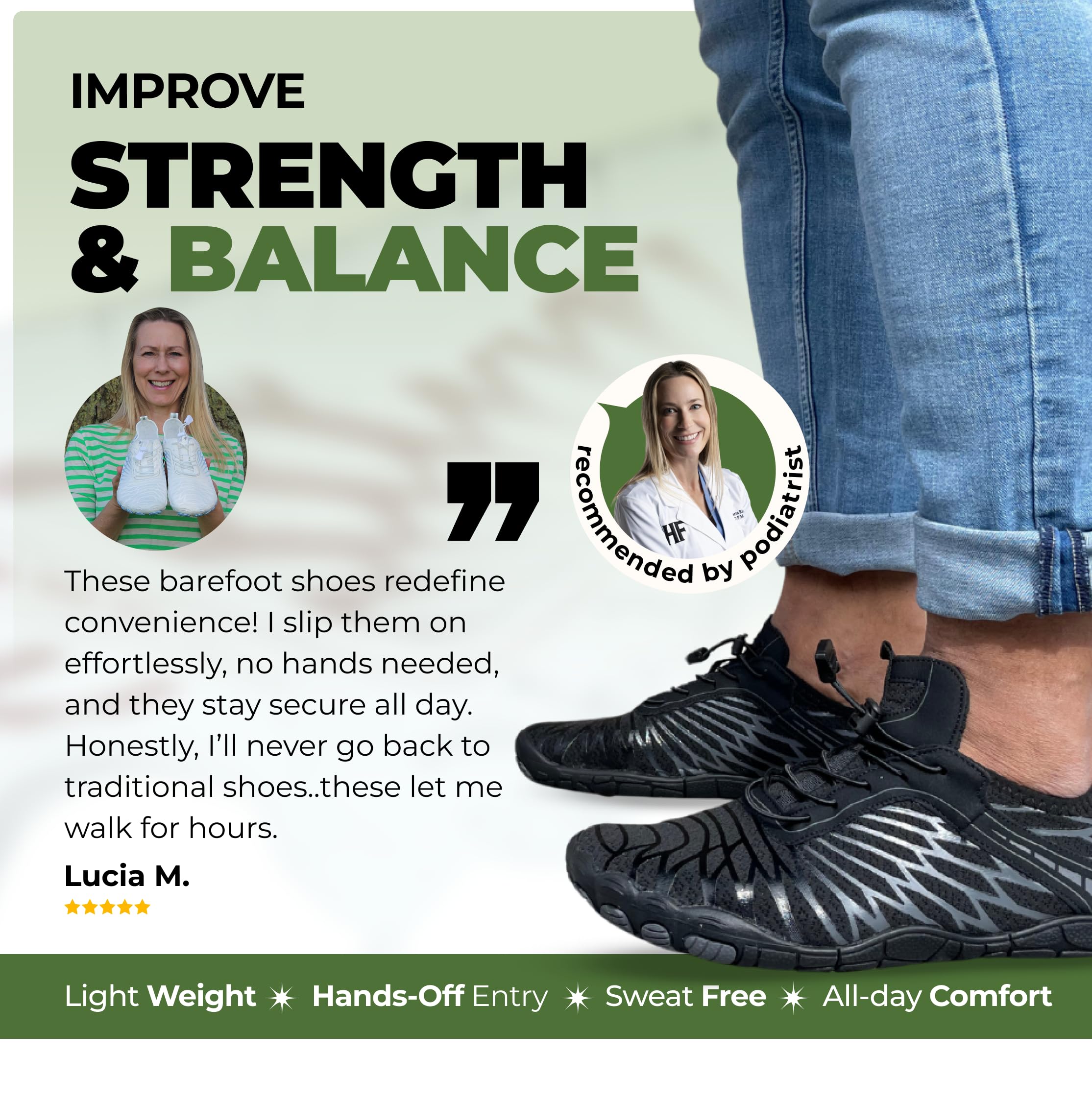 Hike Footwear Lazuli Pro - Healthier and Comfortable Feet with Barefoot Shoes, Lightweight Flexible, Arch Support, Wide Walking Shoes (Unisex)