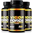(3 Pack) Vigor Force for Men, Vigor Force High Performance Formula, Official Vigor Force Male Pills 8.50, Premium Ingredients For Maximum Effectiveness, Vigor Force Reviews VigorForced (180 Capsules)