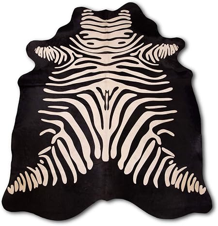 Amazon De Zerimar Kuhfell Teppich Imitazion Zebra Massnahmen
