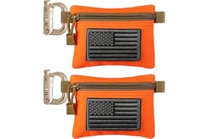 FRTKK 2 Pack Tactical Compact EDC Pouches Military Molle Utility Pouch Accessories Organizer Pouch Coin Purse Keychain Pocket Credit Card Holder Waist Pack