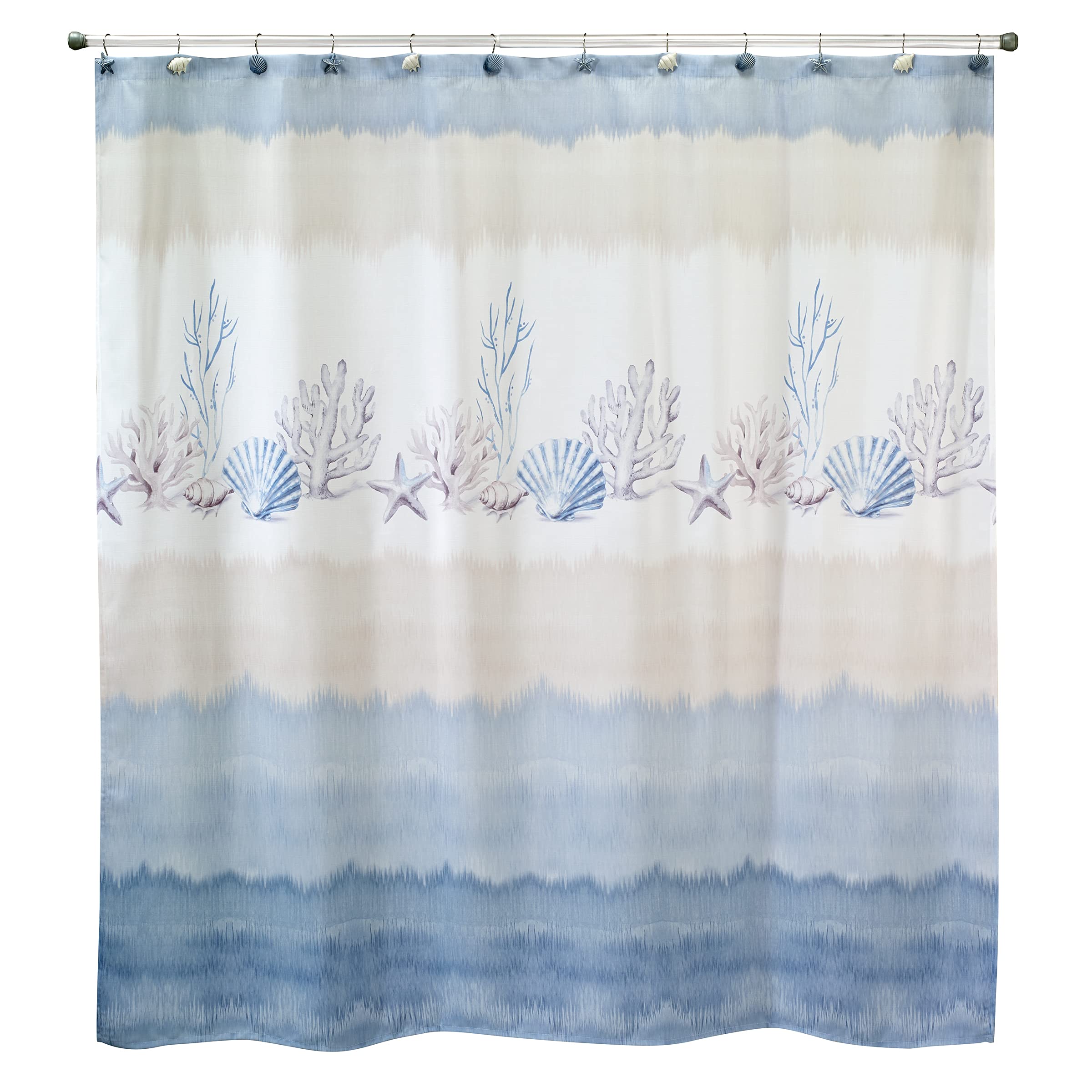 Avanti Linens - Shower Curtain, Coastal Inspired Bathroom Decor (Abstract Coastal Collection)