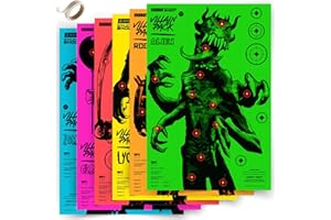 MASANI Villain Shooting Targets - 12 Pack Paper Targets - 2X Each Monster - Indoor/Outdoor, Backyard Range Fun for All BB Gun, Pistol, Rifle, Crossbow, Archery, Pellet and Airsoft Guns - 12 x 18 Inch