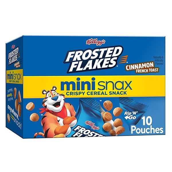 KELLOGG’S FROSTED FLAKES MINI SNAX CRISPY CEREAL SNACKS,...