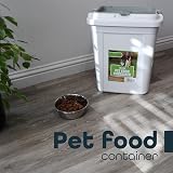 DIVCHI 30L Pet Food Storage Container with Flip Top and Scoop White view 2
