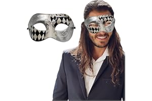 LUXURY MASK Masquerade Mask For Men - Antique Look Mask for Halloween, Venetian Party, Masquerade Party, Mardi Gras, & Prom