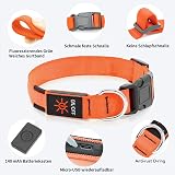 KOSKILL Light Up Dog Collar USB Rechargeable Waterproof Orange L view 3