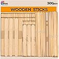Popsicle Stick Craft Supplies 300pcs - Premium Quality - Jumbo Craft Bulk Popsicle - Mixed Sizes Assorted Multi Mini Large Wood Stick Strips Wax - Craft for Kids…