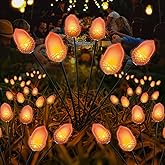 X-GiftKey Thanksgiving Decorations Outdoor Solar Garden Lights,12LED Artificial Big 3D Acorn Thanksgiving Light, Fall Decor Solar Path Lights for Home Autumn Harvest Fall Party Decor,2PACKS Orange