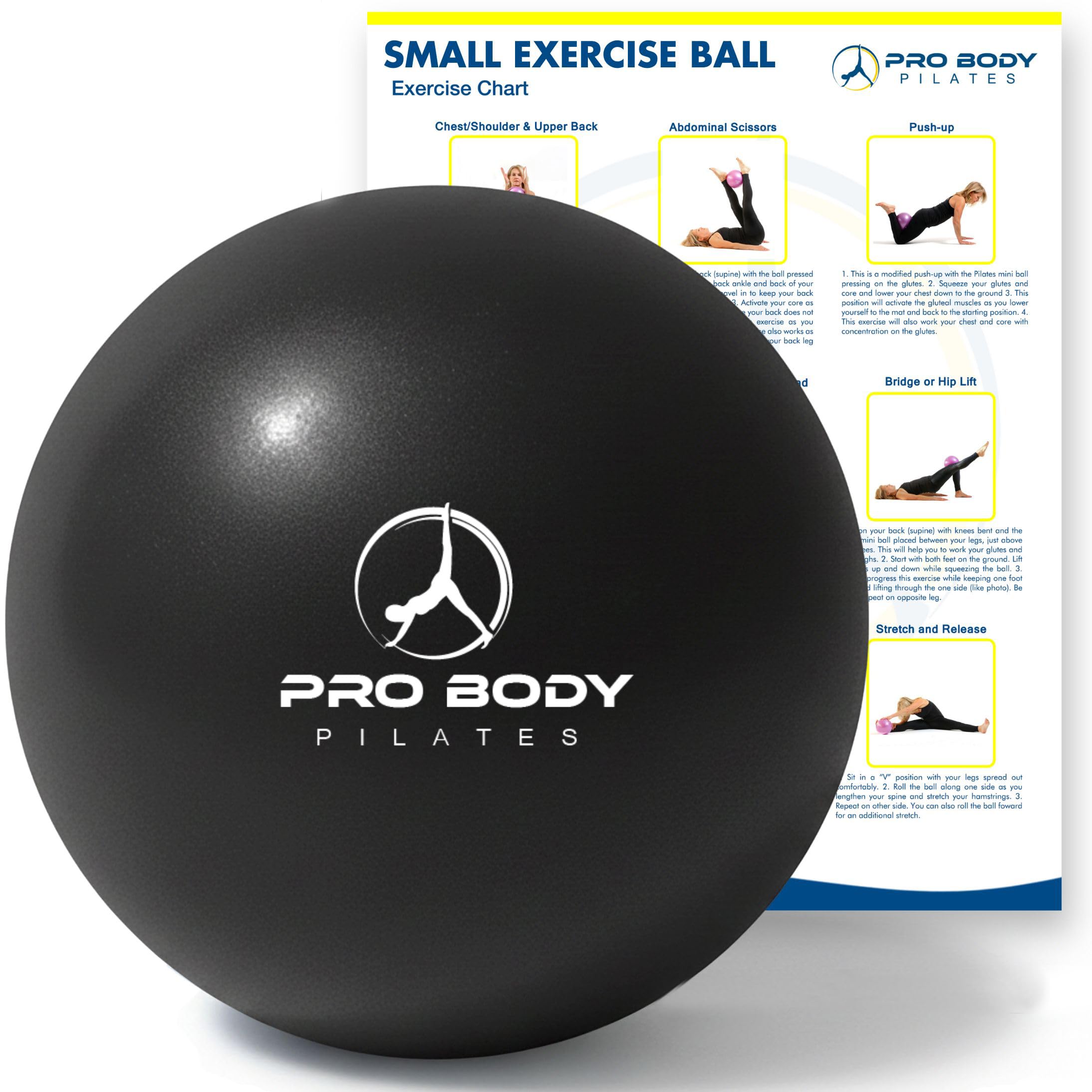 Photo 1 of ProBody Pilates Small Exercise Ball - 9 Inch Workout Ball for Stability, Barre, Yoga, Core & Physical Therapy, Home Gym & Office Use (Black)