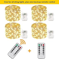 4-Pack 33FT 100 LED Fairy Lights Battery Operated