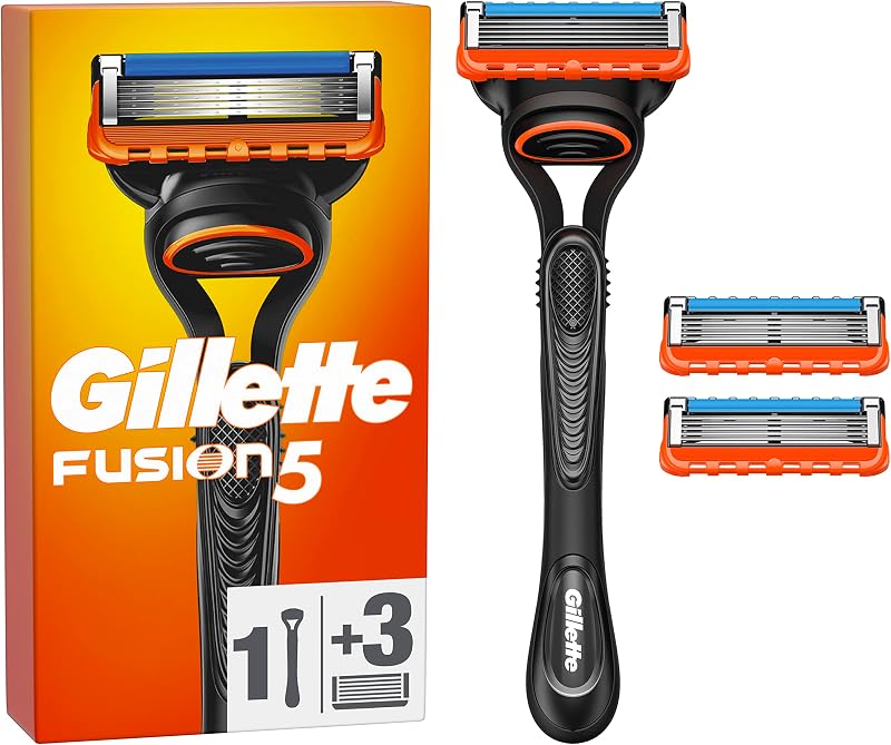 Fusion5 Rasoir Pour Homme, 1 Rasoir Gillette , 3 Recharges De Lames, Avec Lubrastrip Pour Un Rasage De Près — photo 1 sur 7