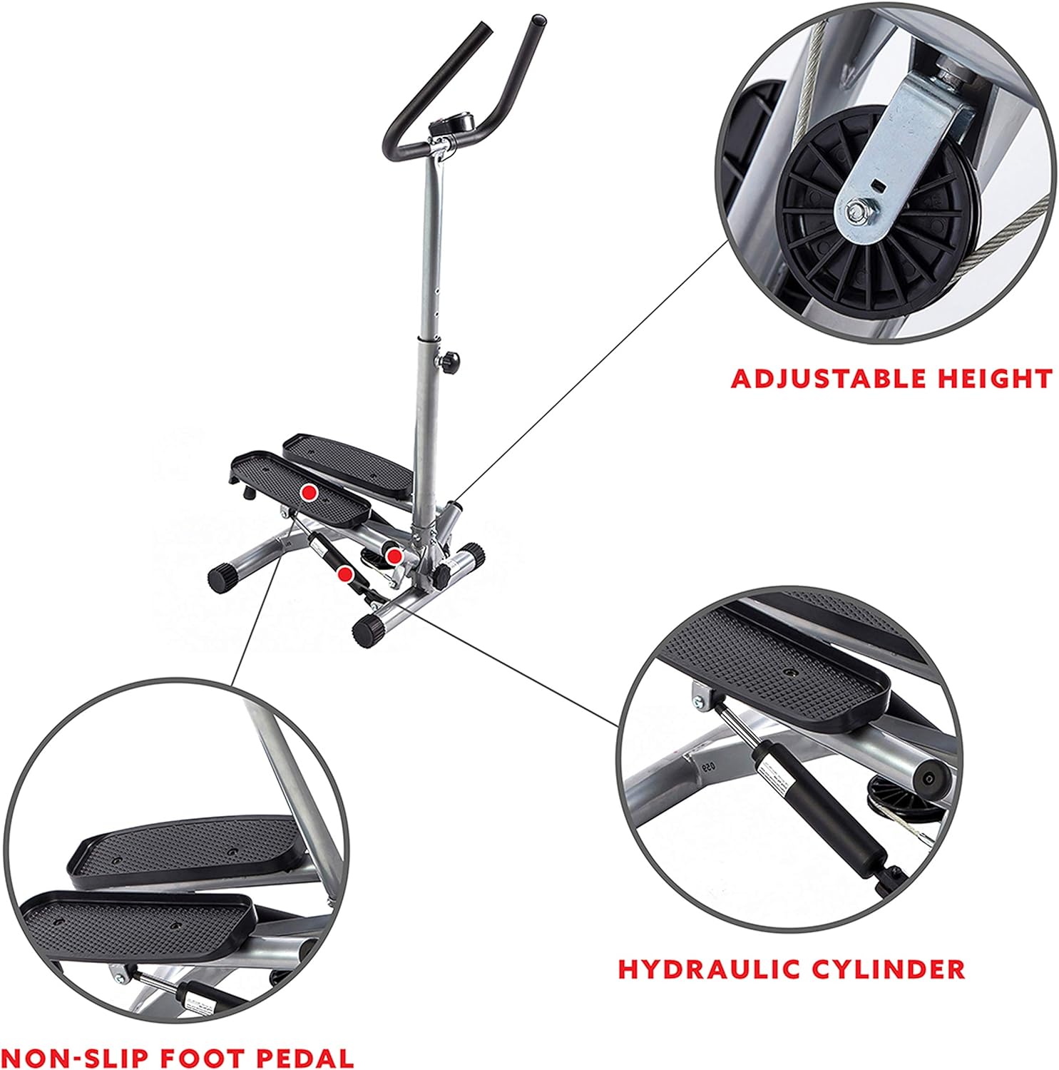 Sunny Health & Fitness Twist Stepper Step Machine w/Handle Bar and LCD Monitor - NO. 059 : Step Machines : Sports & Outdoors