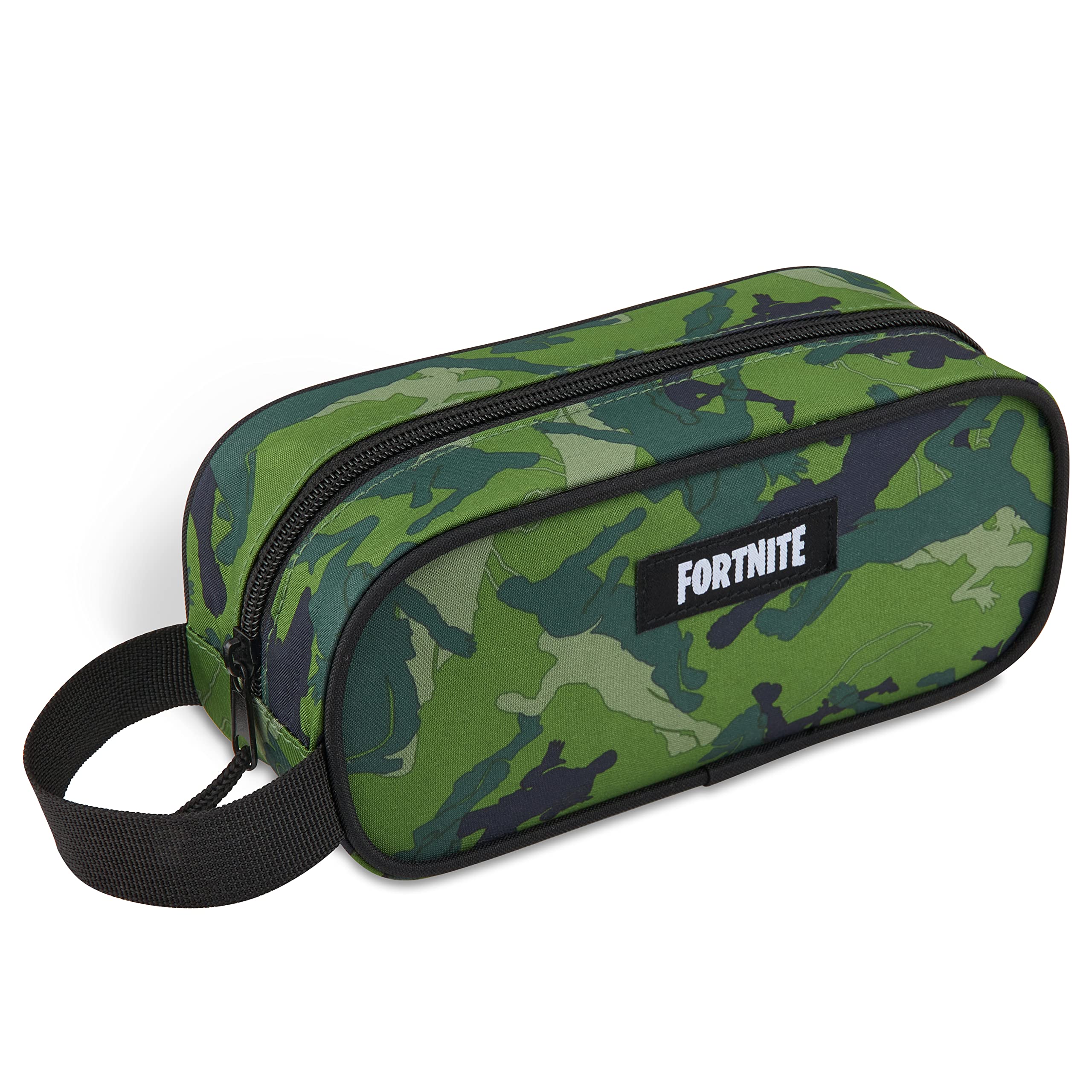 Fortnite School Pencil Case – Boy's Gamer Pencil Case – Video Game Pencil Case (Camo Green)
