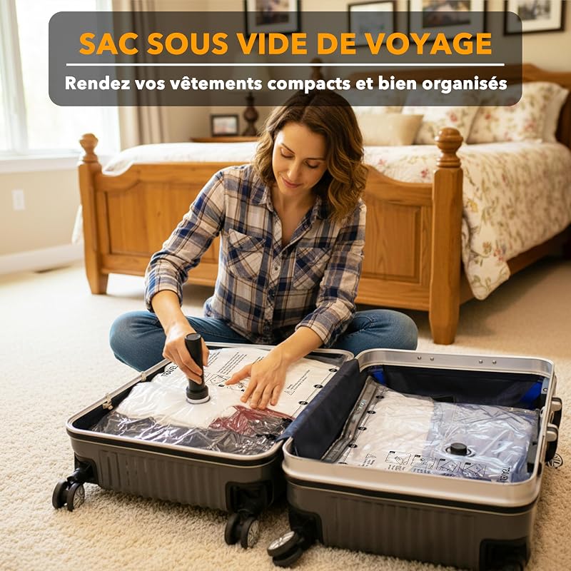 Sac Sous Vide Vetement Aspirateur avec Pompe Électrique, 18 Pièces — photo 2 sur 5