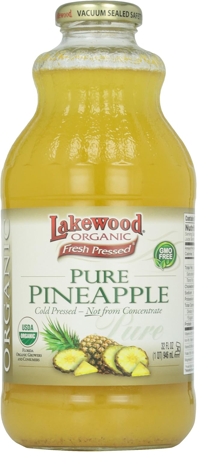 Lakewood Organic Pure Pineapple Juice 32 oz. Amazon.ca Grocery