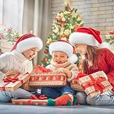 Ambandier Kids Santa Hat Soft Plush Velvet Christmas Xmas Holiday Party Hat view 5