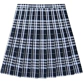 eton kidd Girls Pleated Skirt with Elastic and Zipper Waist Cotton Lining Classic Academic School Uniform Style