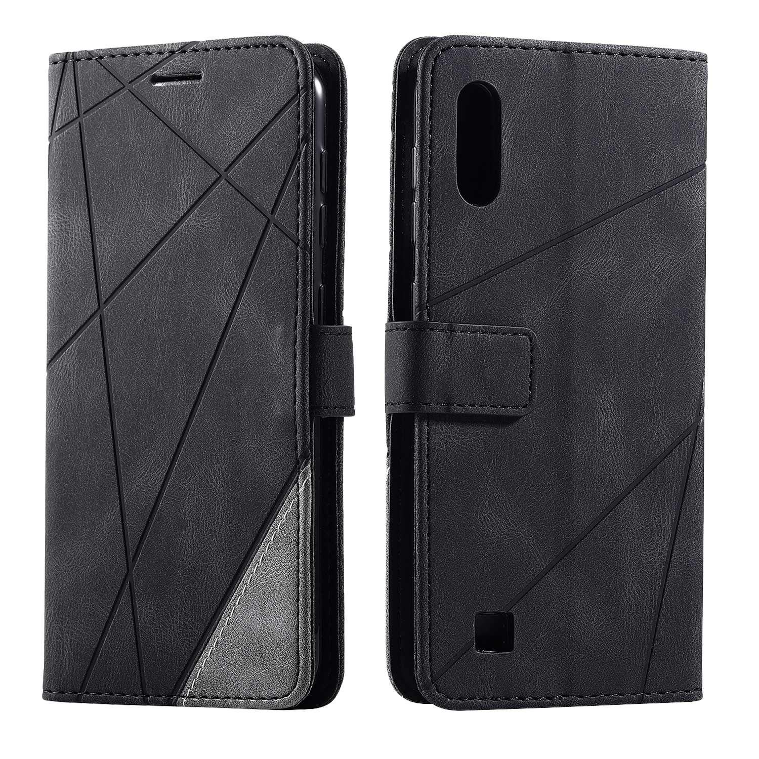 SONWO Case for Galaxy M10 / Galaxy A10 Case, Premium Leather Flip Wallet Case Magnetic Closure Card Slots Kickstand Phone Case for Samsung Galaxy M10 / Galaxy A10, Black