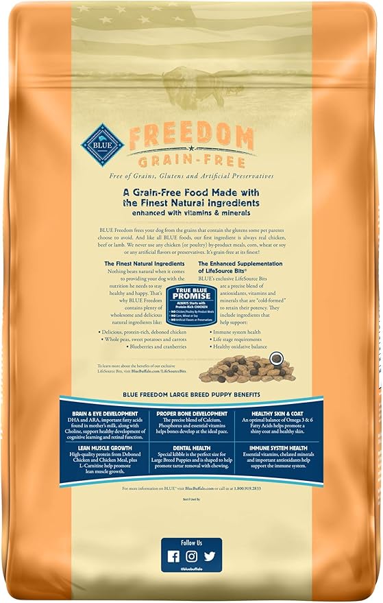 blue buffalo grain free large breed puppy food