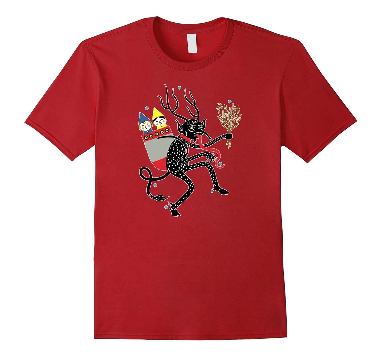 Vintage Krampus Christmas Devil T-Shirt-ANZ